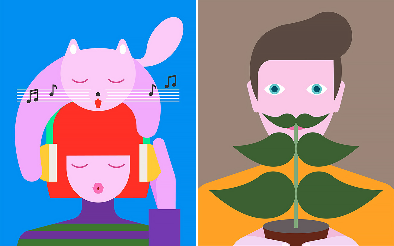 Playful and Colorful Minimalist Vector Illustrations by Andy Huang » Design You Trust — Design Daily Since 2007