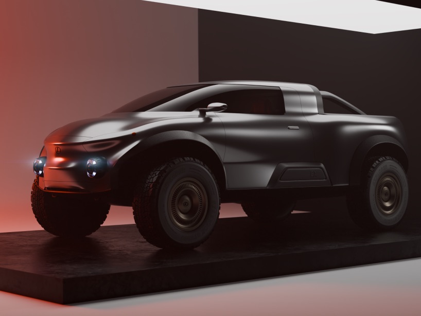 seabrook studio envisions lexus ex truck concept with sculpted curves and elevated stance