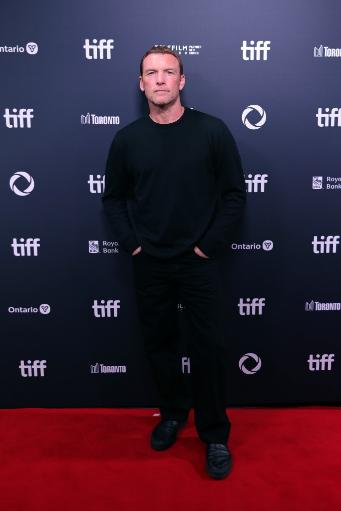 Sam Worthington attends the premiere of "Fuze" during the 2025 Toronto International Film Festival at Roy Thomson Hall on September 05, 2025 in Toronto, Ontario. 