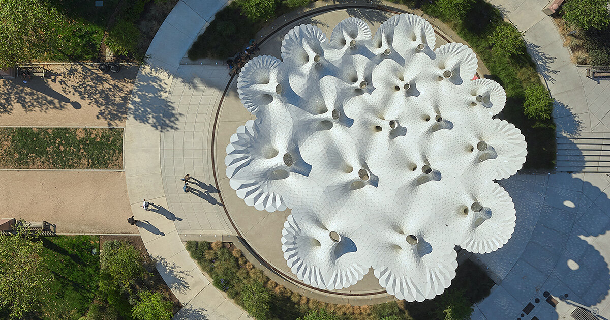 MARC FORNES / THEVERYMANY folds 6,665 parts into a canopy